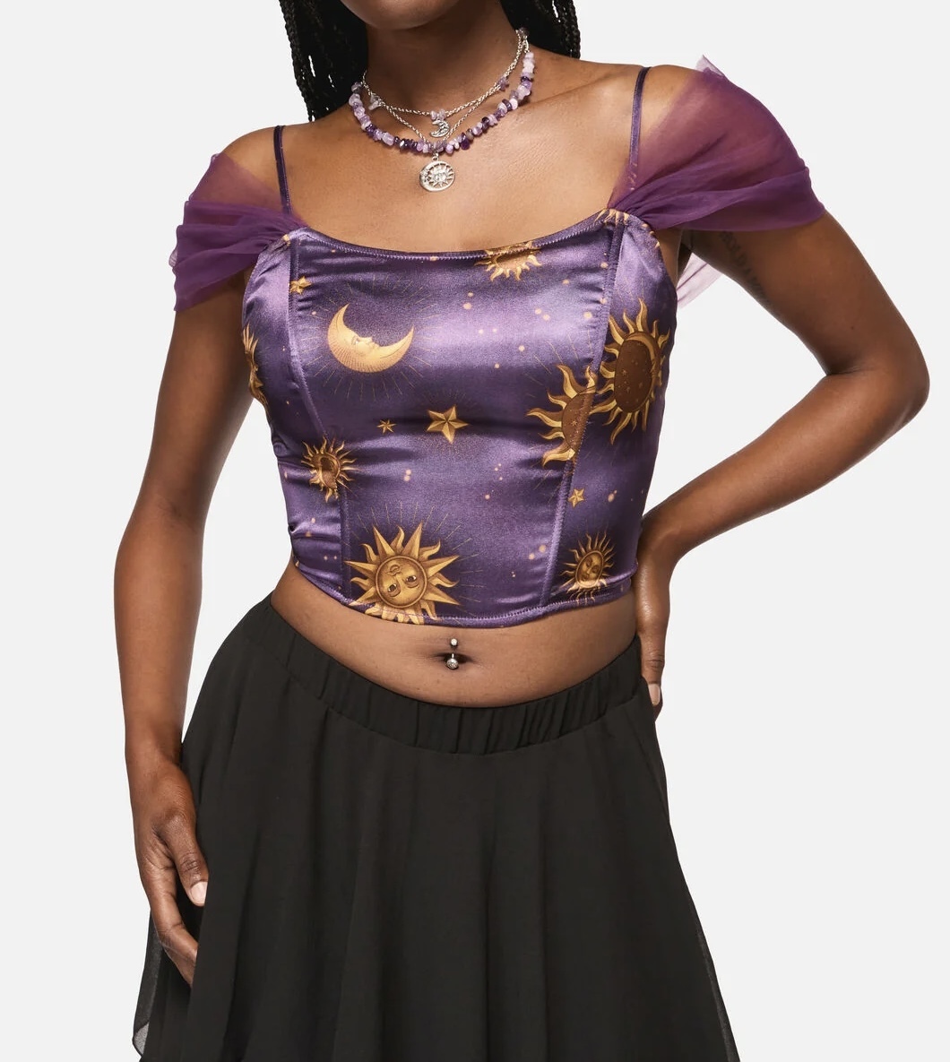 Cosmic Light Whimsy Corset Top