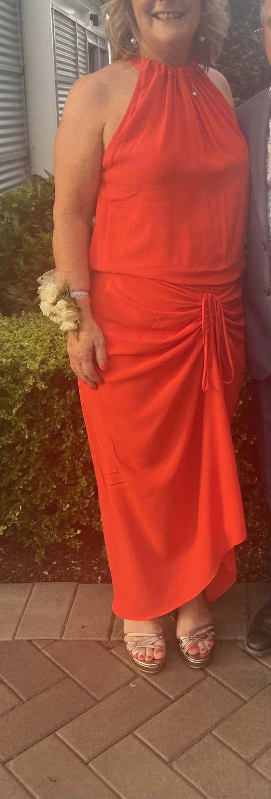 Vermillion Crepe Majorca Dress Size 14