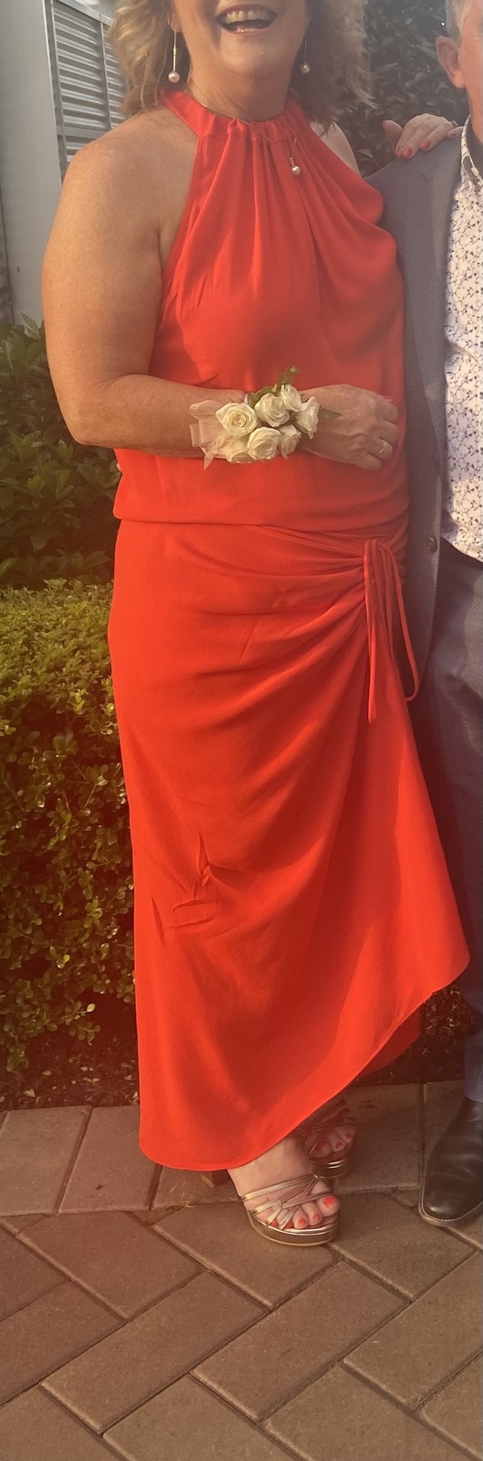 Vermillion Crepe Majorca Dress Size 14