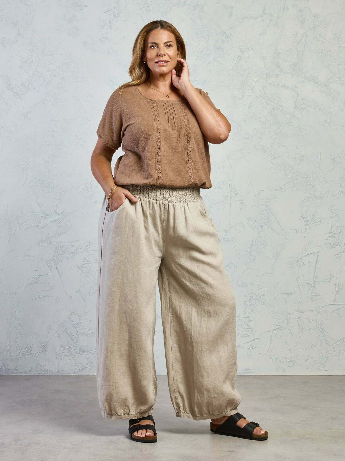 Sadhu French Linen Pants Flax