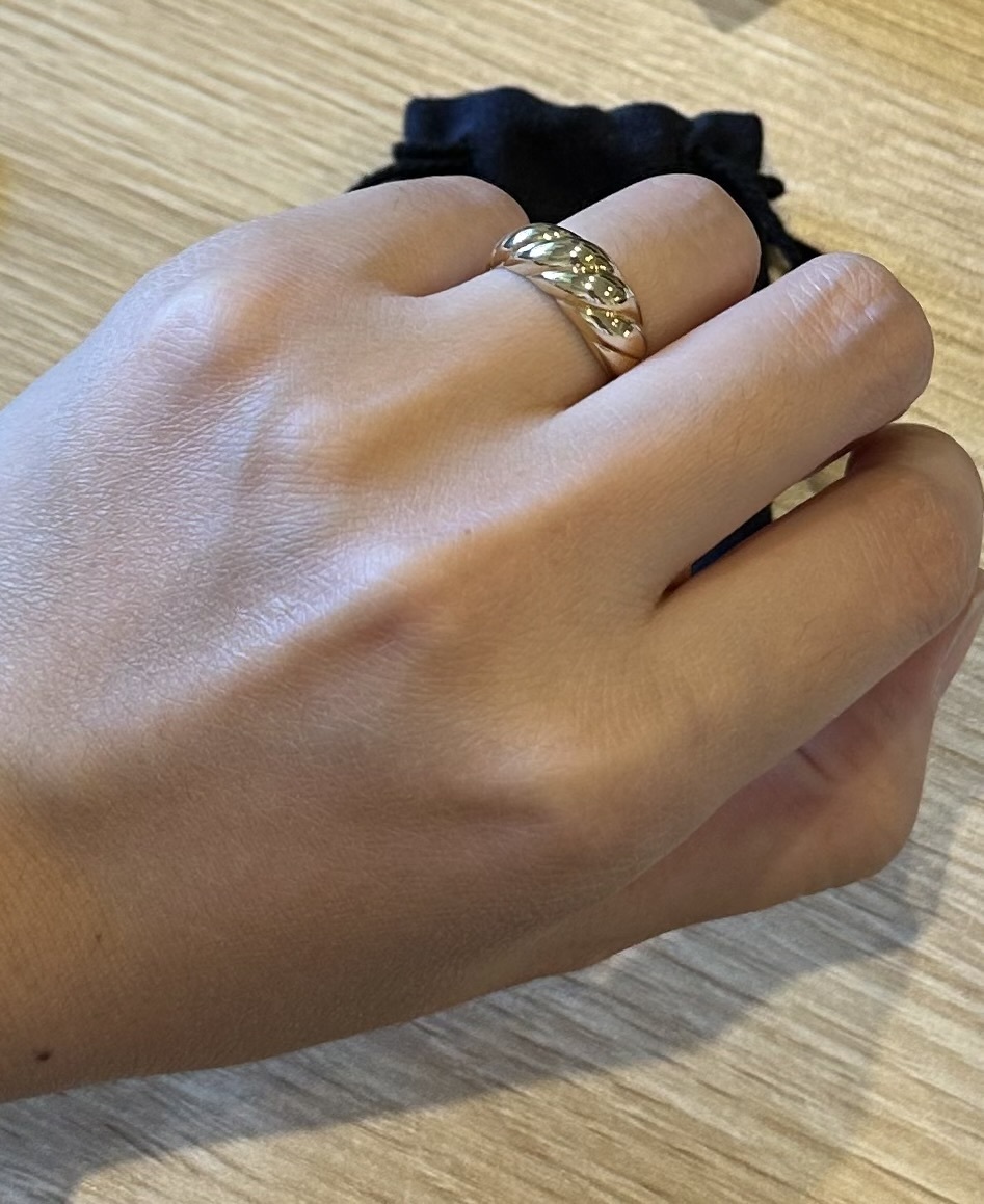 Thin Croissant Dome Ring (Size: 5)