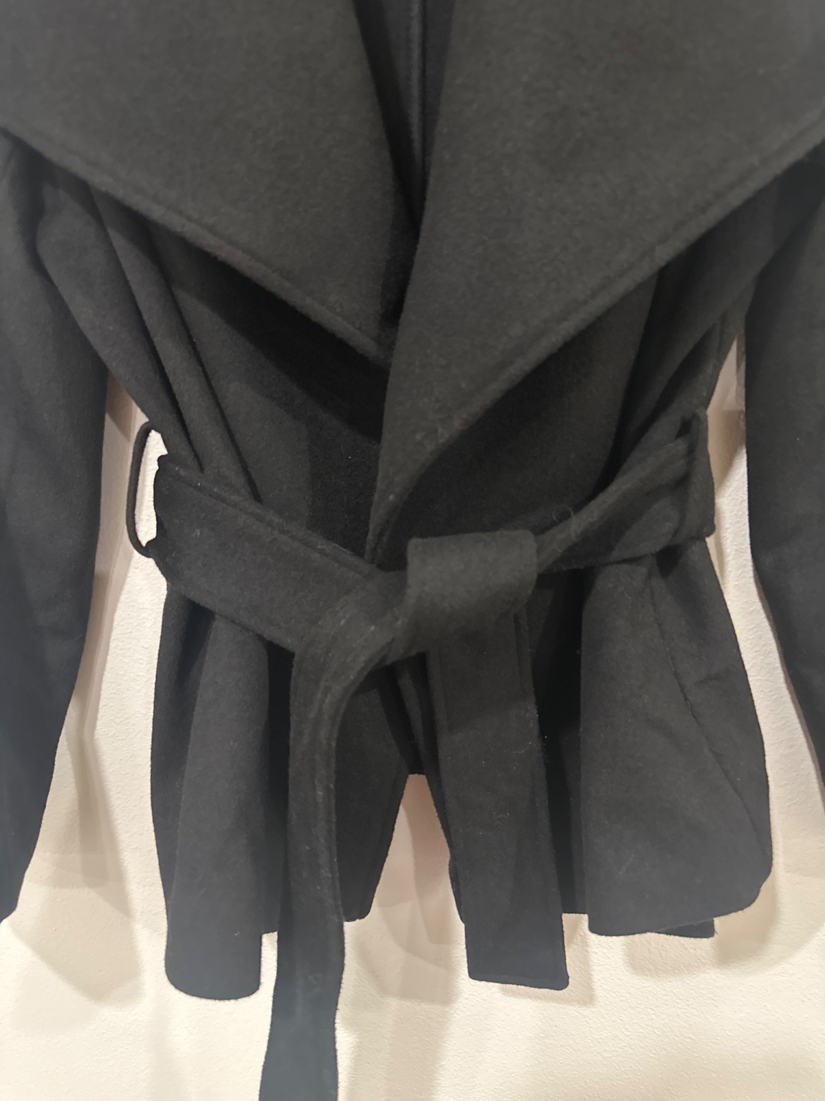 Crop wrap wait tie jacket, with lining 