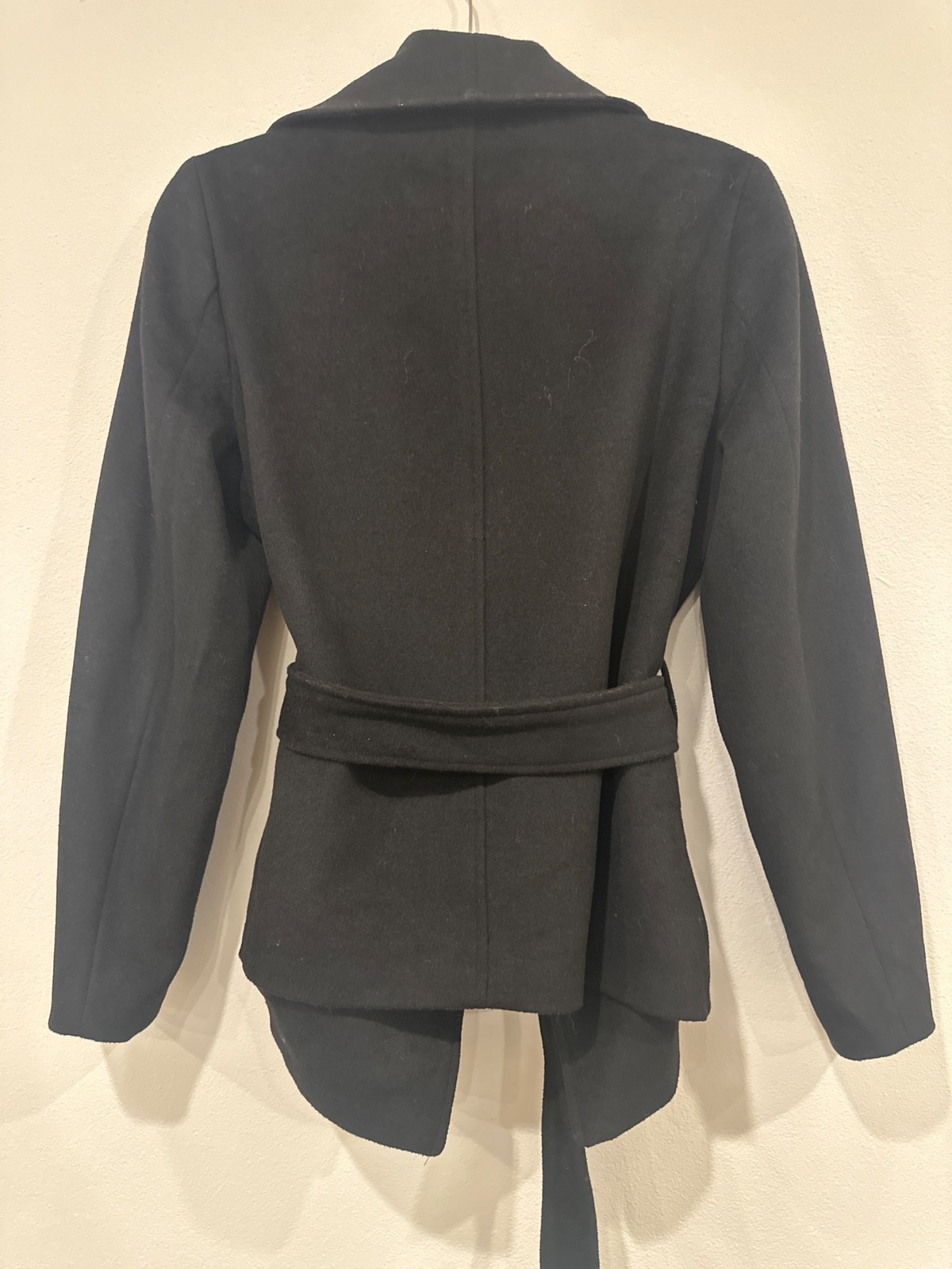 Crop wrap wait tie jacket, with lining 