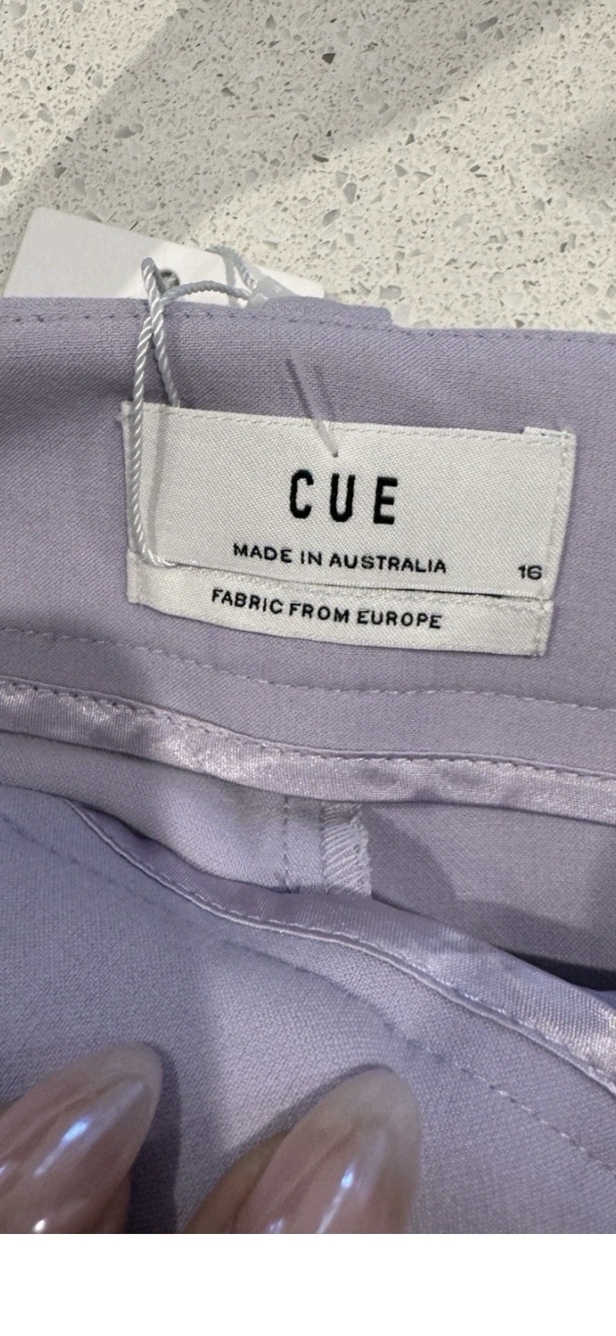 BNWT Pants Womens Purple Plus Size Pockets Split On Hem Size 16