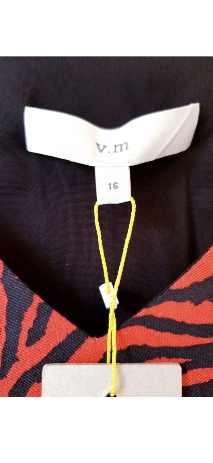 BNWT Women's Size 16 Red Zebra Print Tiered Blouse