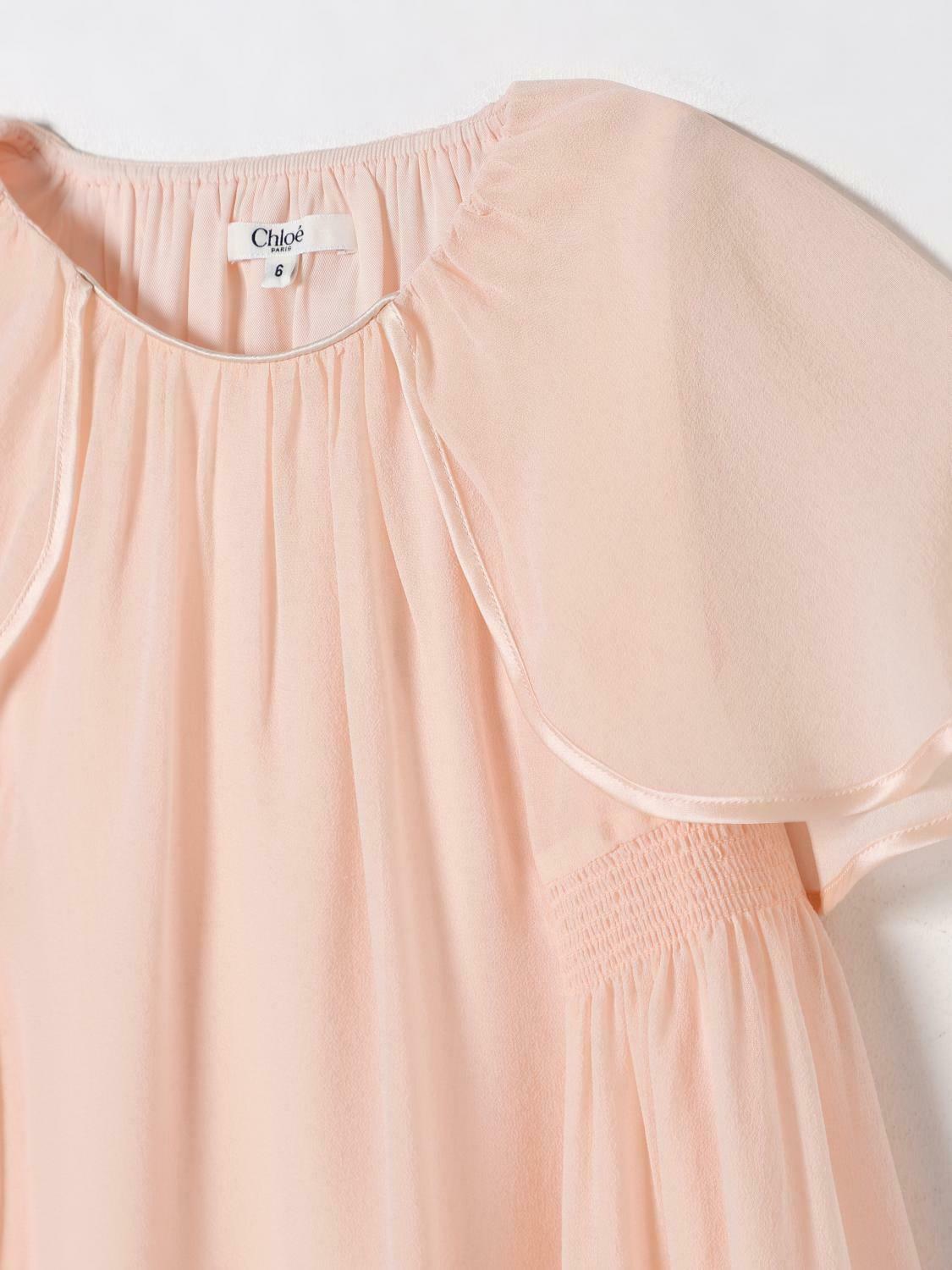 Silk Mini Dress with Cape Sleeves - Pink / 6 EU