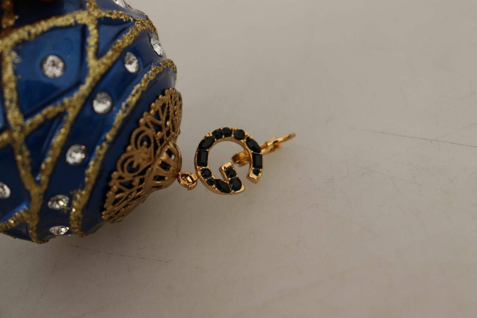 Blue Ball Crystal Earrings Model 100959 - Blue / One Size