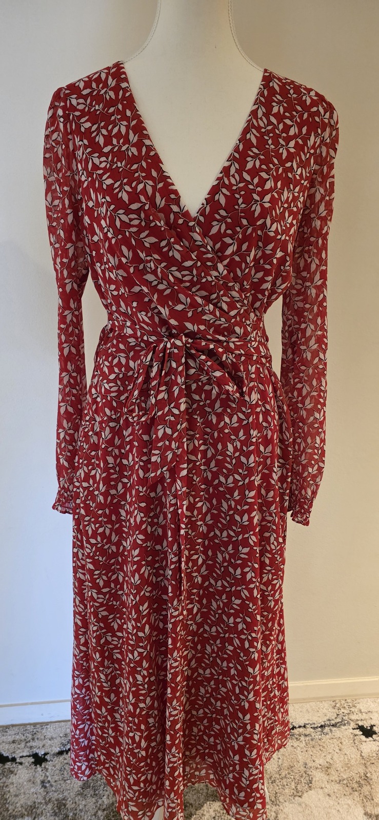 Red Floral Dress by Lauren - 