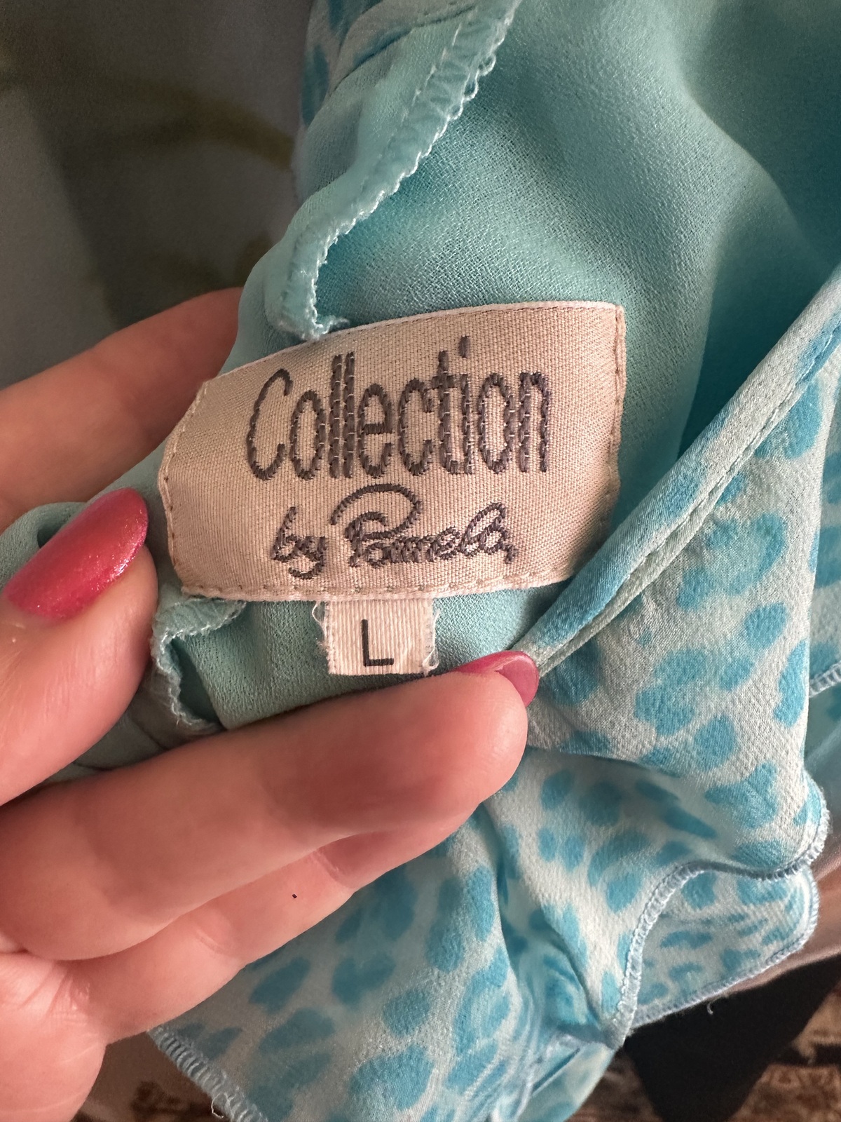 New 100% Silk, Italian blue dress, no tag, size 12 (L)