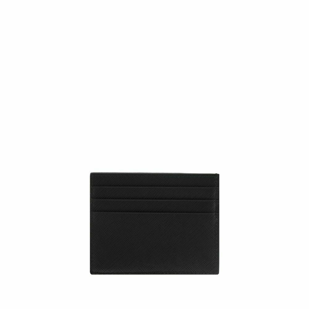 Saffiano Leather Card Holder - Black / One Size