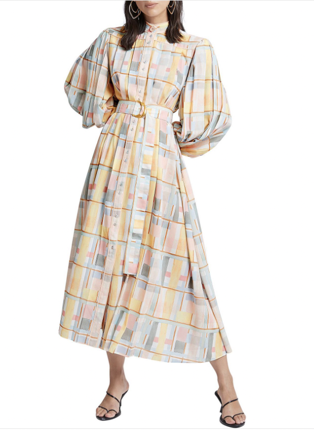 L'esprit Belted Midi Dress