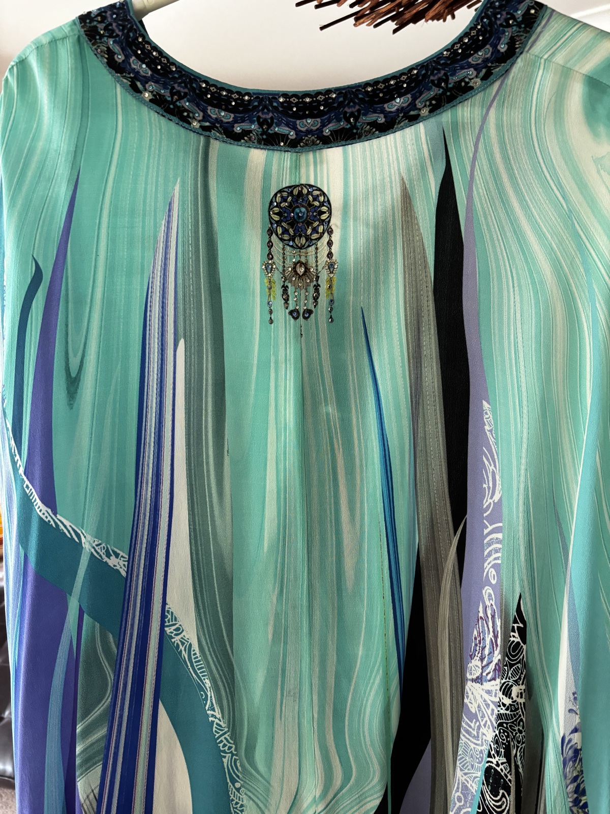 Water is Wanderlust- Long Lace up Kaftan