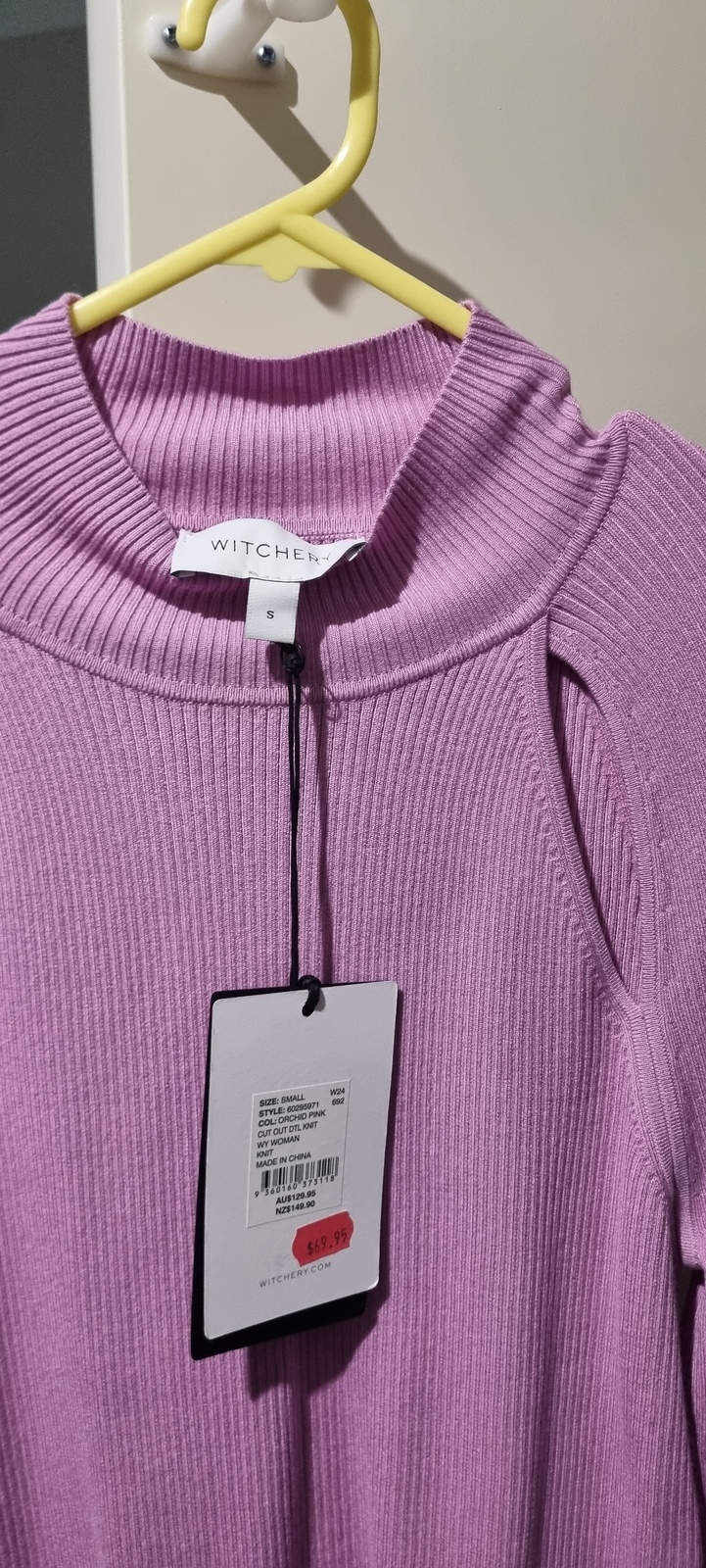 Cut out detail knit Orchid S