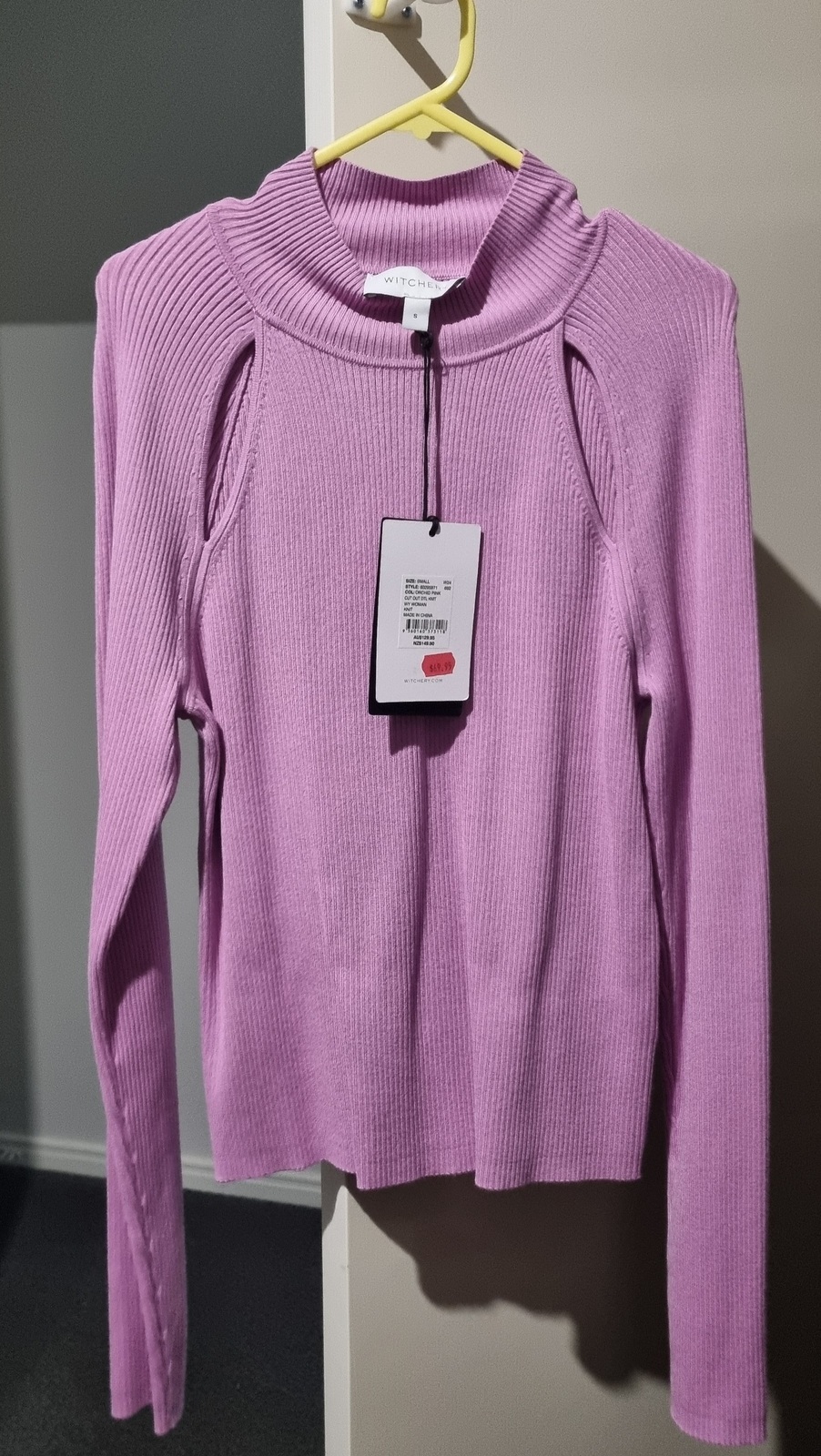 Cut out detail knit Orchid S