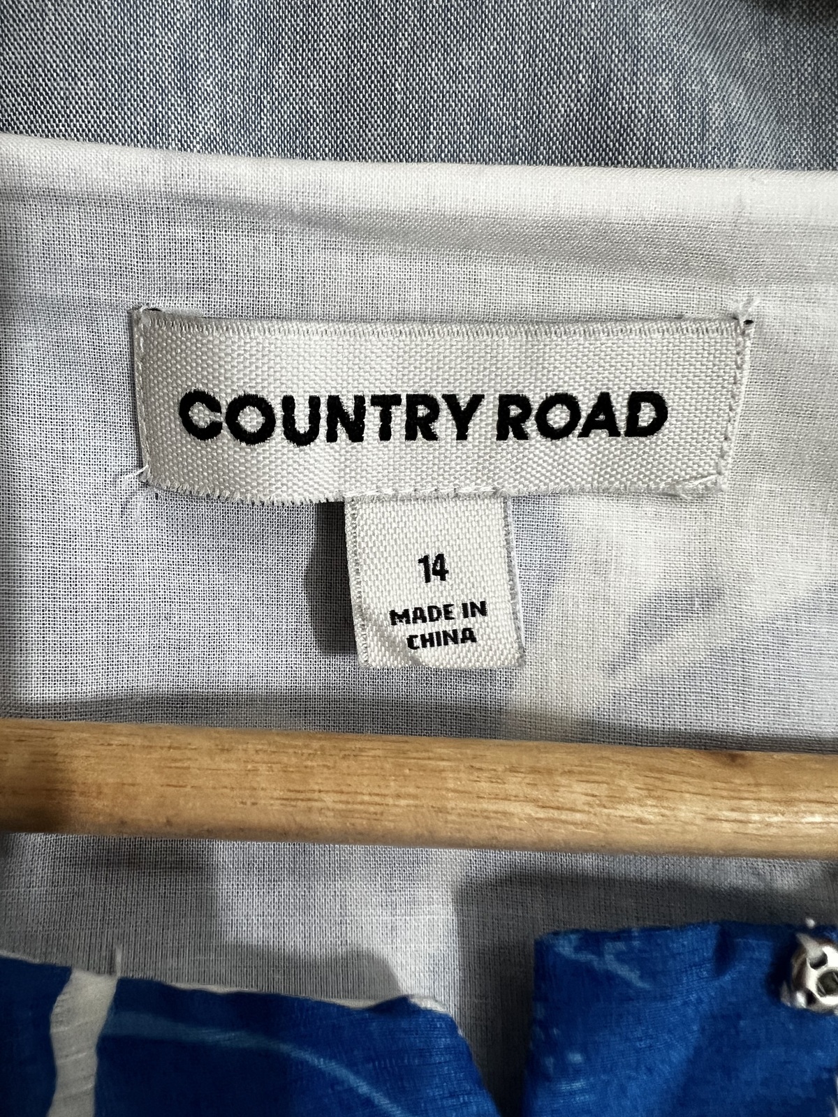 Size 14 Print Organza Mini Dress Marine Textured Geo