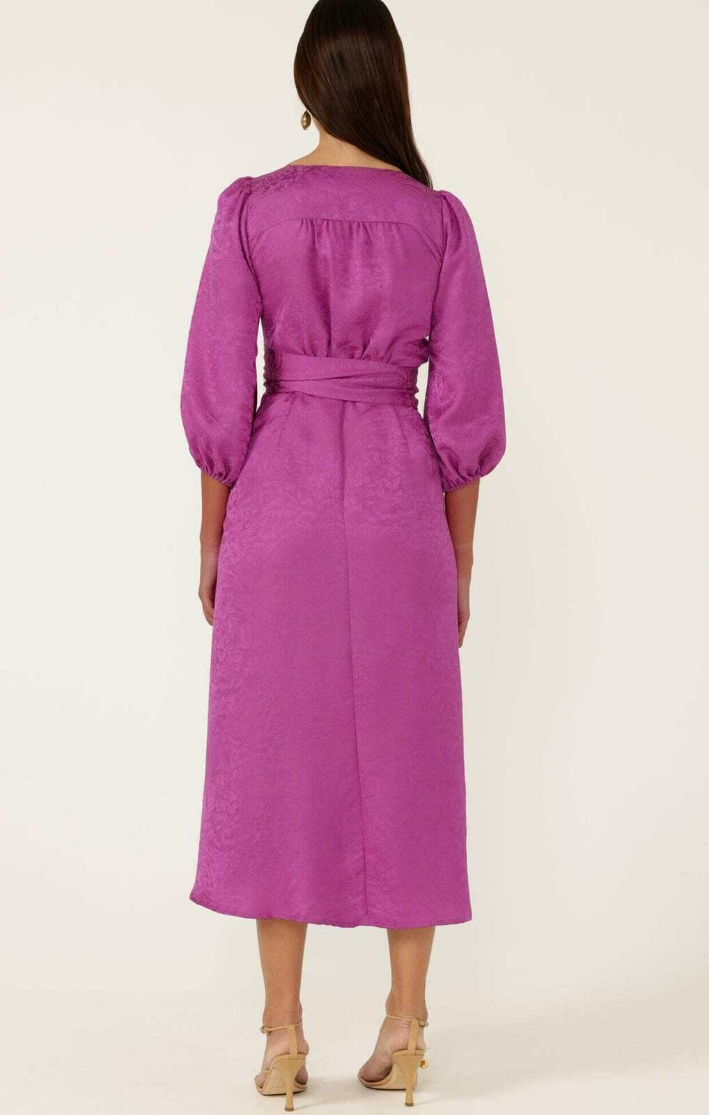 CHATEAU WRAP DRESS MAGENTA