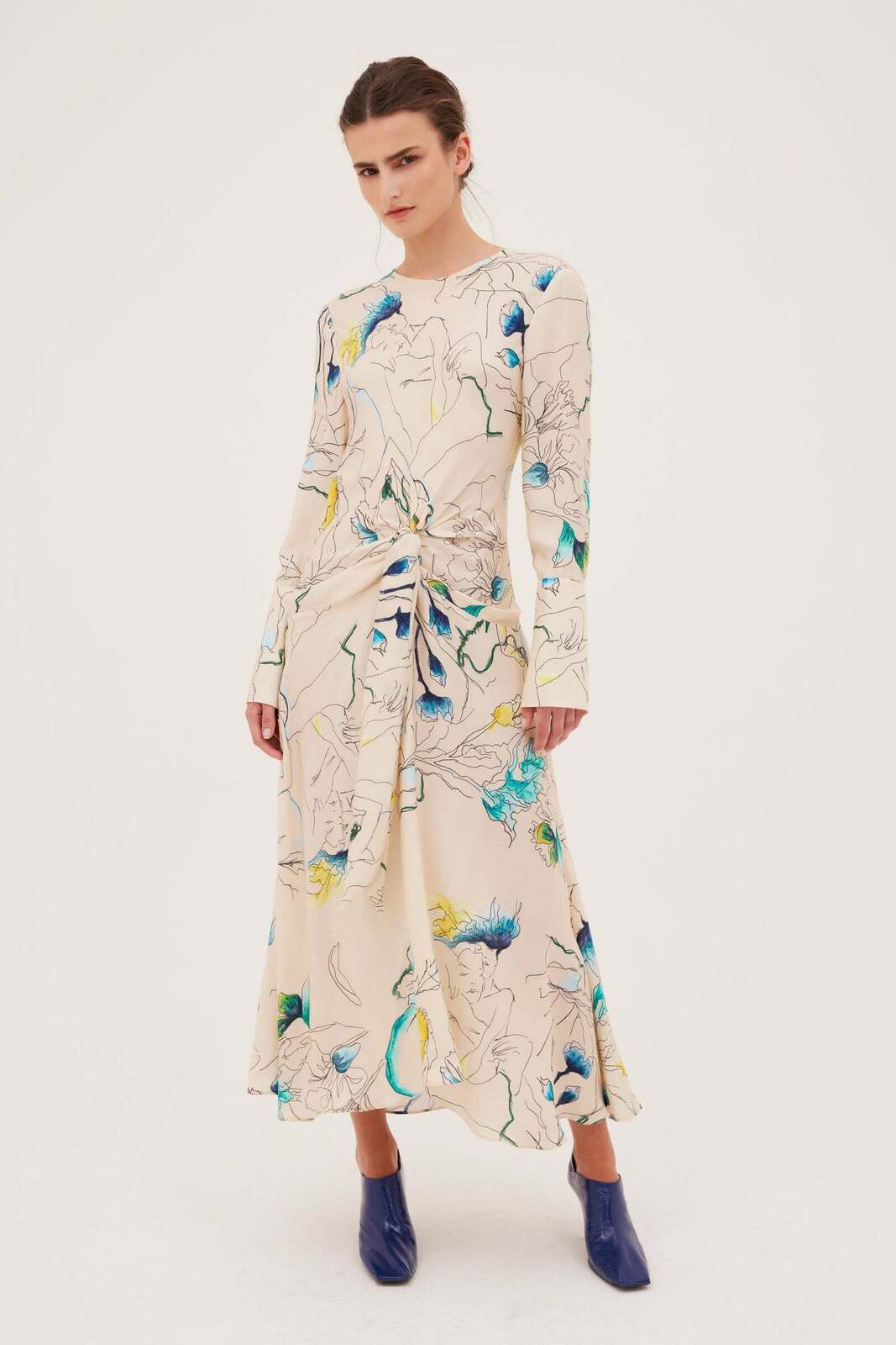 PARCHMENT EMBRACE SILK MODERNISM DRESS