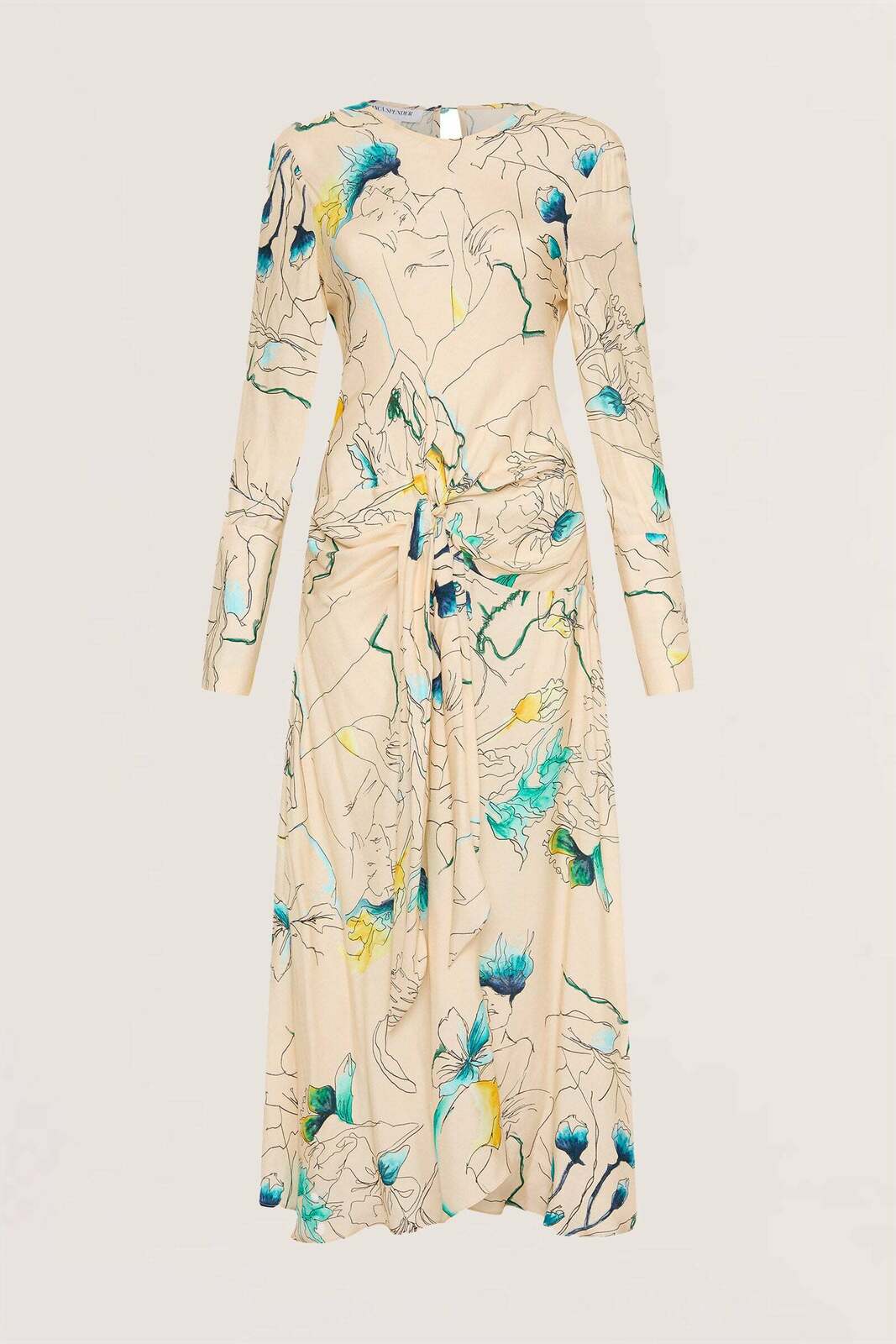 PARCHMENT EMBRACE SILK MODERNISM DRESS