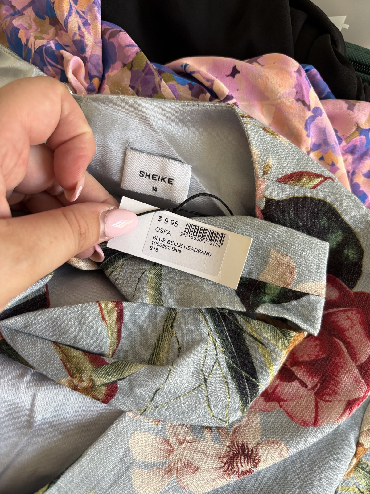 Blue Belle dress with matching headband