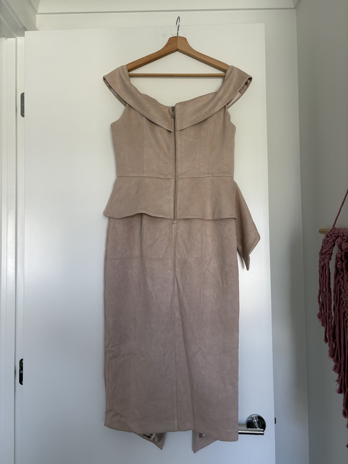 blush pink evening dress