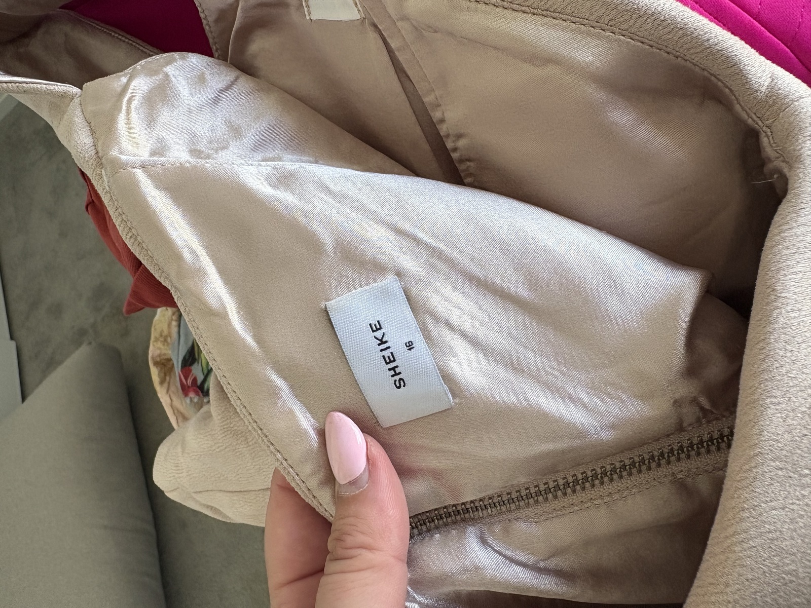 blush pink evening dress