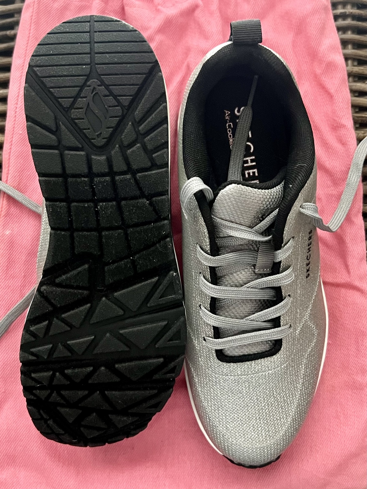 Sneakers - Silver Glitter - US 7.5 