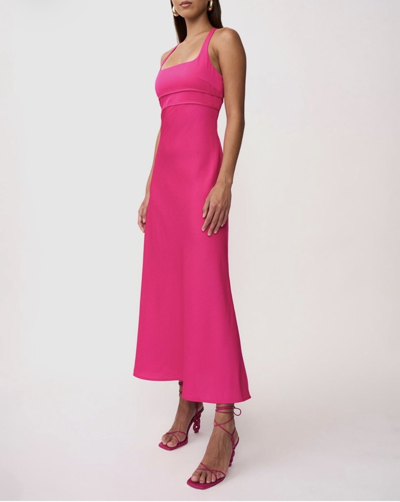 Soleli Pipe Bias midi dress