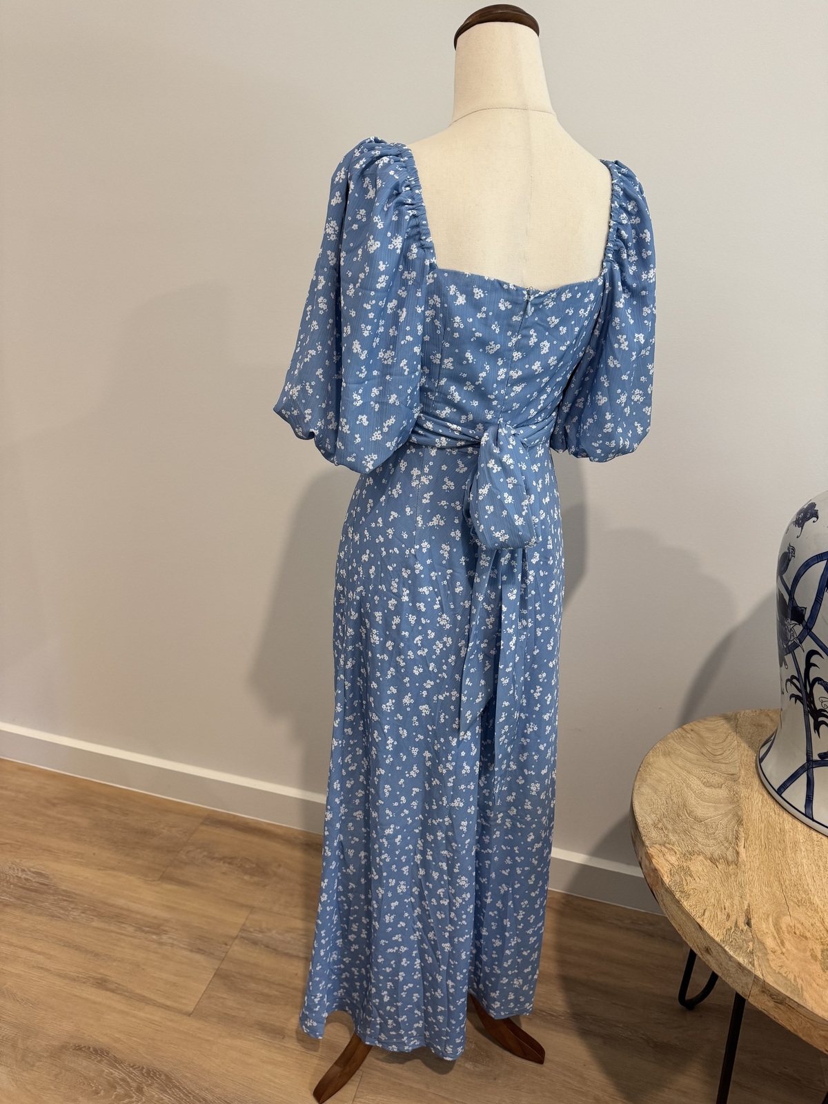 Roselle wrap front midi dress