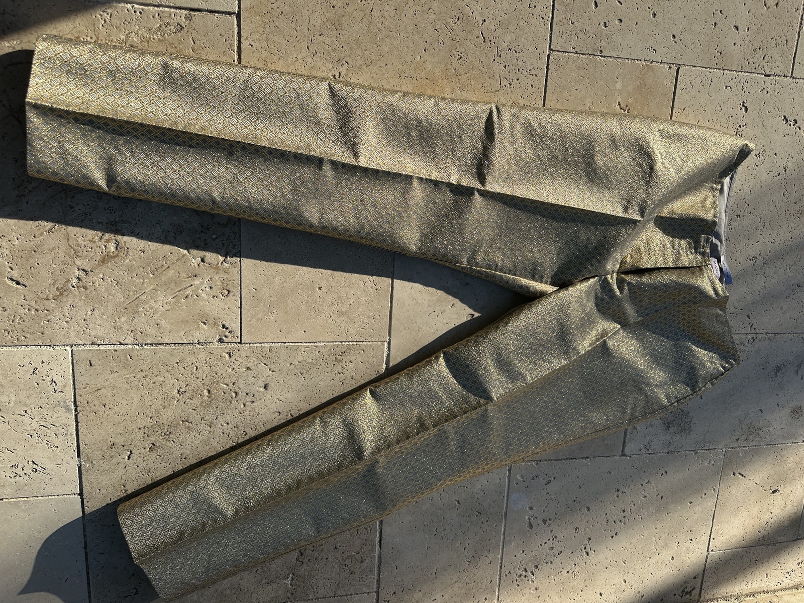 gold lurex pants, size 12 (46small),