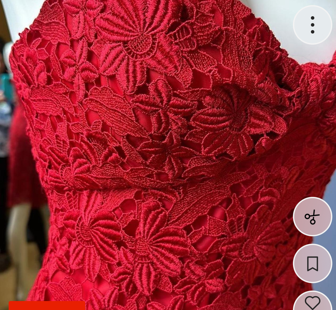 red lace designer midi dress, size 10. Small.