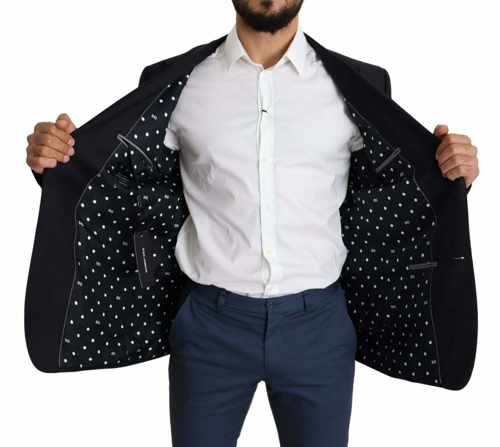 Classic Fit Blazer Navy - Black / 56 IT