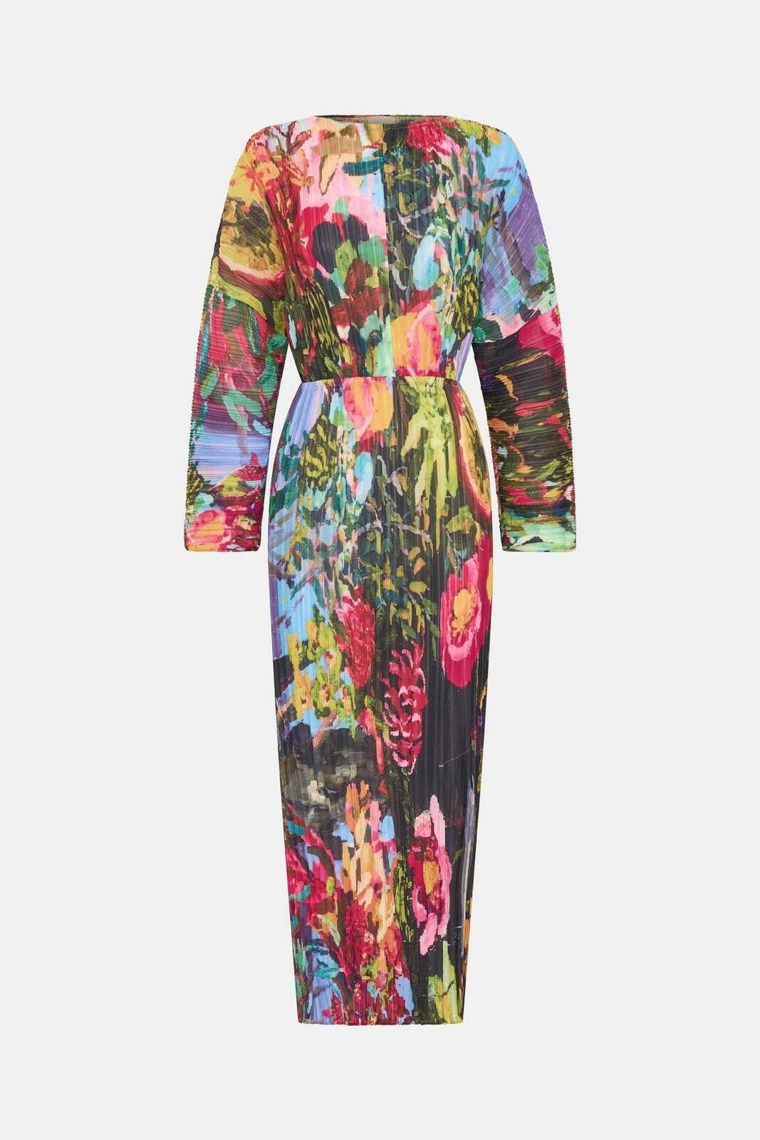 Neon Bush Pleated Dress