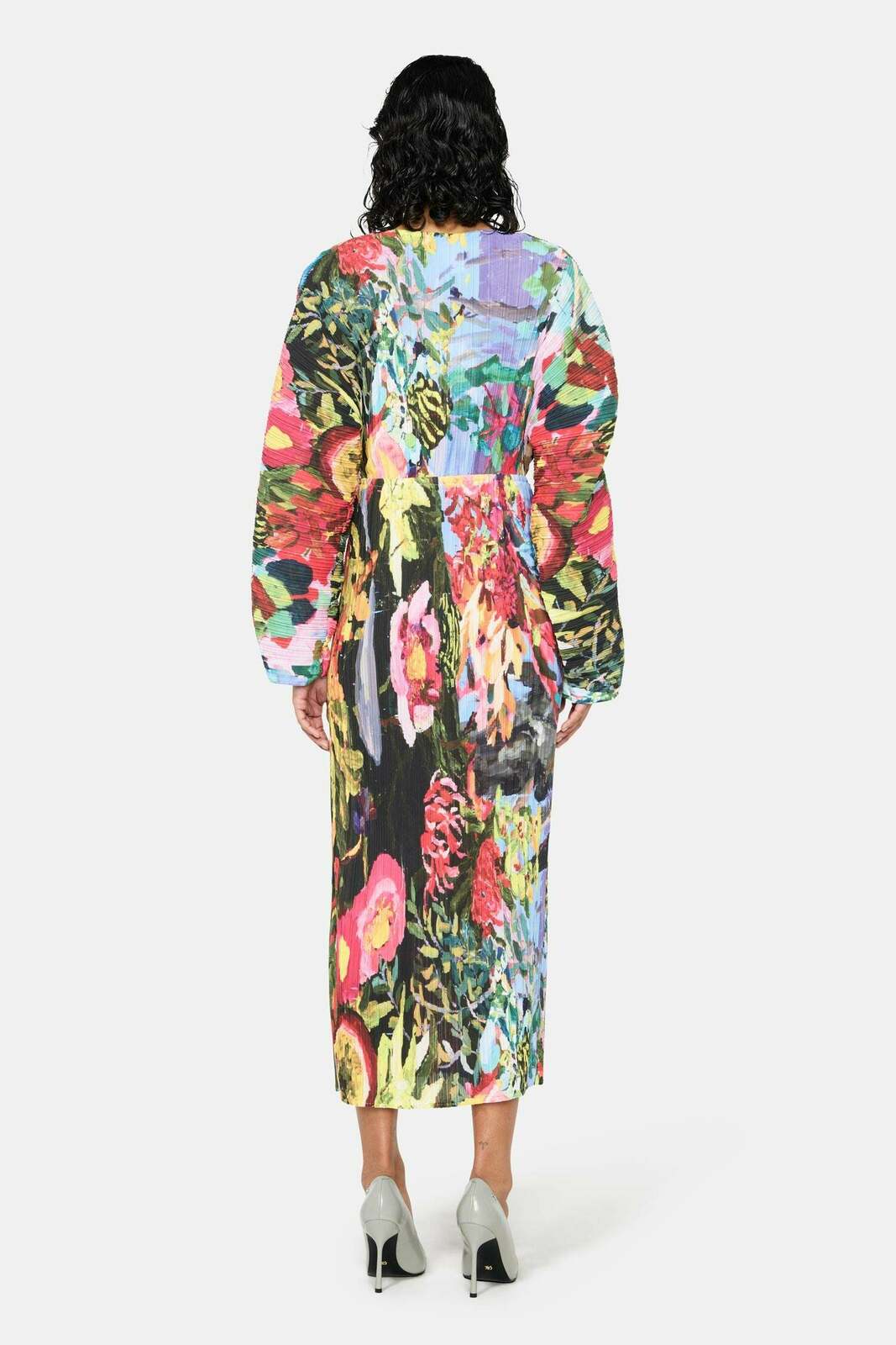 Neon Bush Pleated Dress