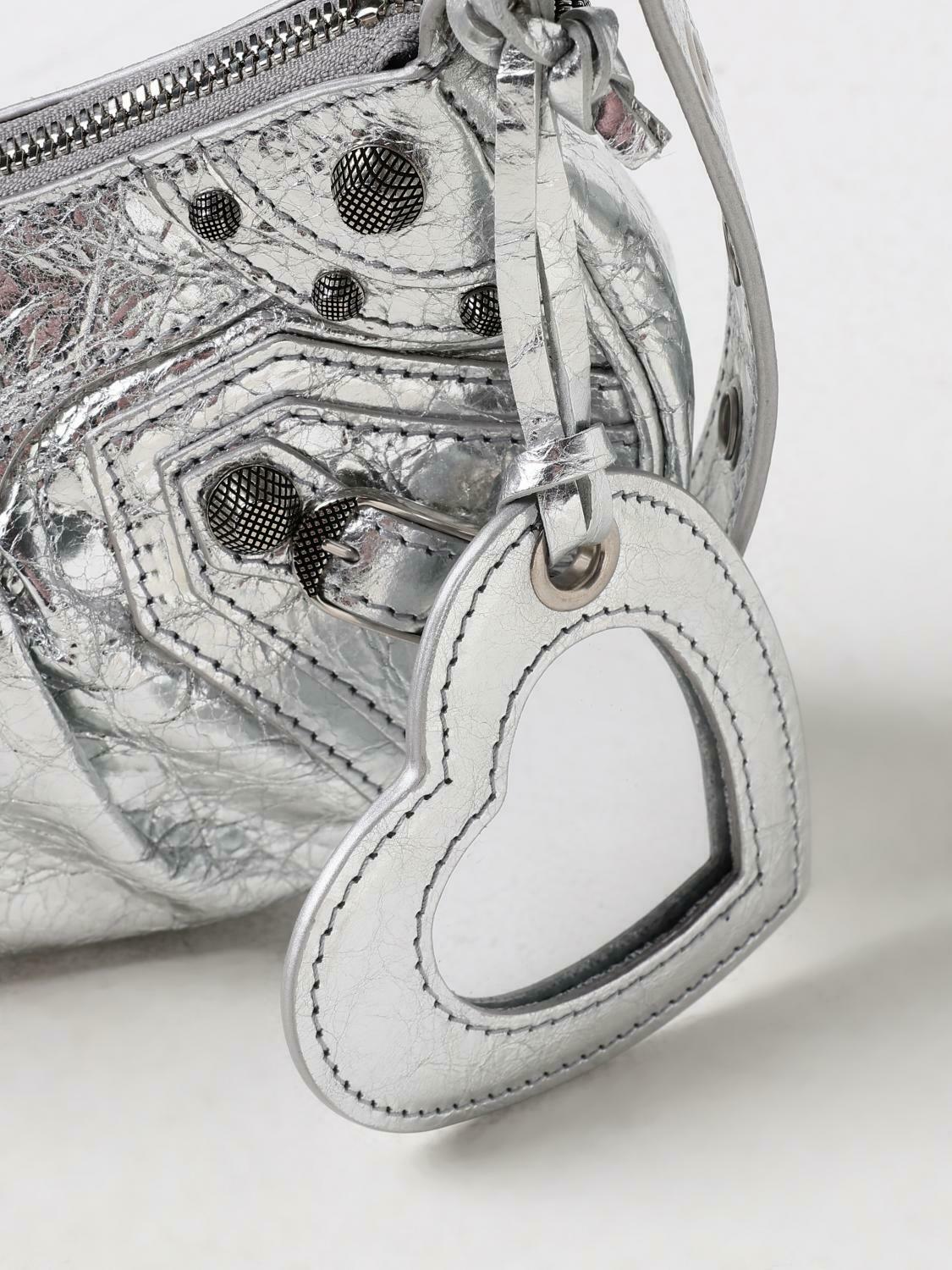 Hourglass XS Metallic Silver Shoulder Bag - Silver / U EU