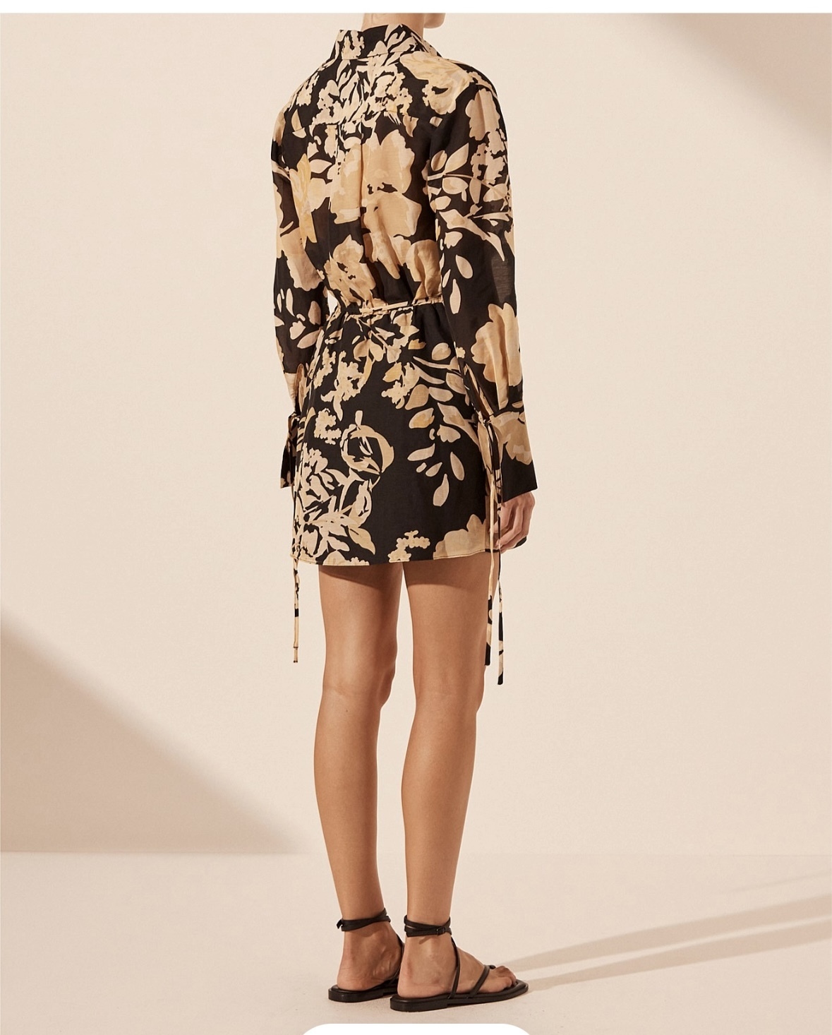 XENIA DRAPED SHIRT MINI DRESS - size 8