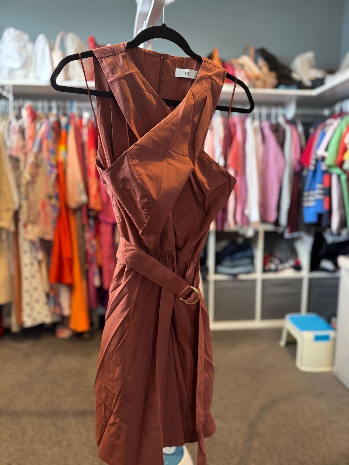 Rust brown mini dress 