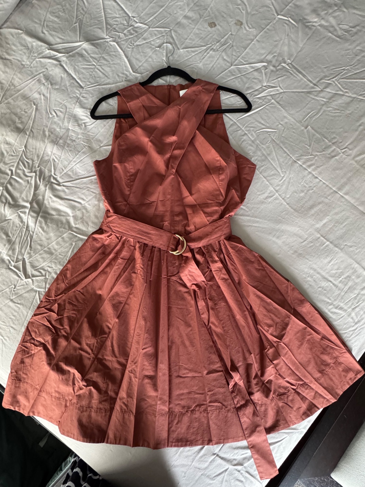 Rust brown mini dress 