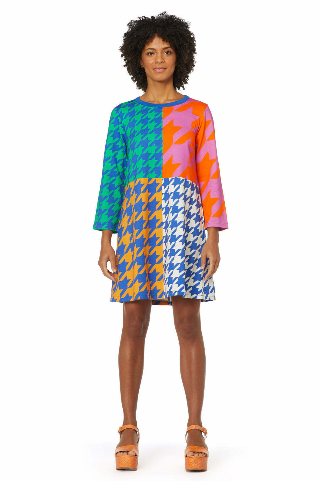 Houndstooth Tee Dress