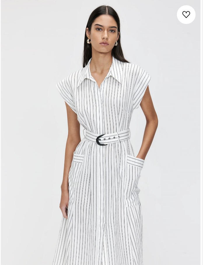Soft Pinstripe Shirt Dress