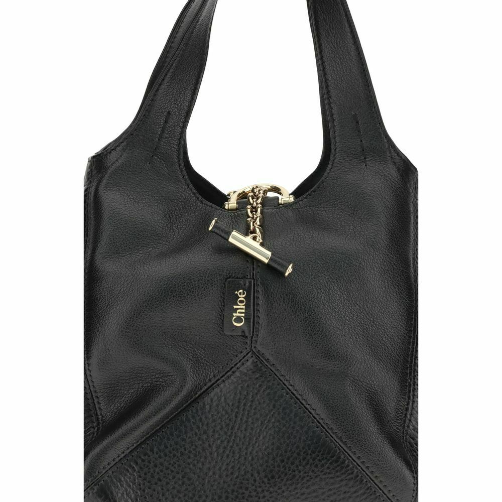 Small Balloon Shoulder Bag with Drawstring Closure - Black / One Size