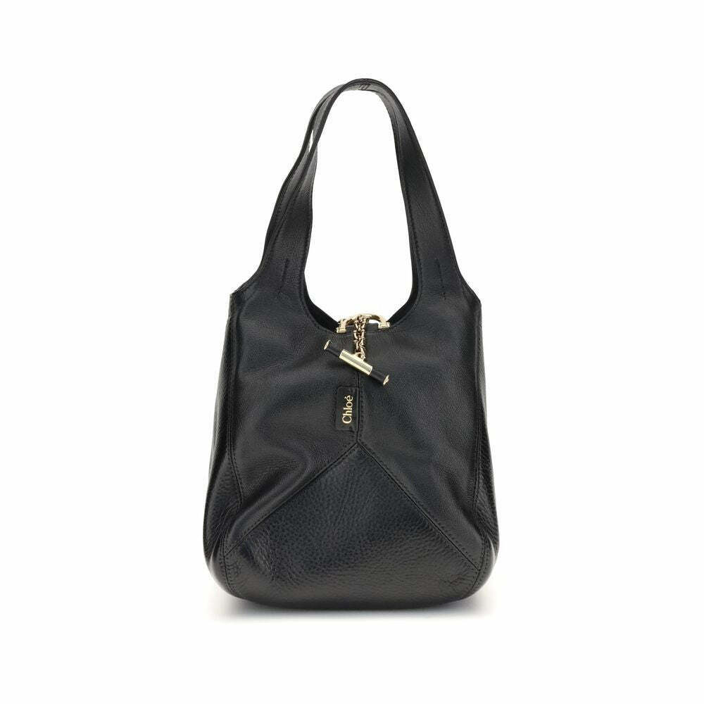 Small Balloon Shoulder Bag with Drawstring Closure - Black / One Size