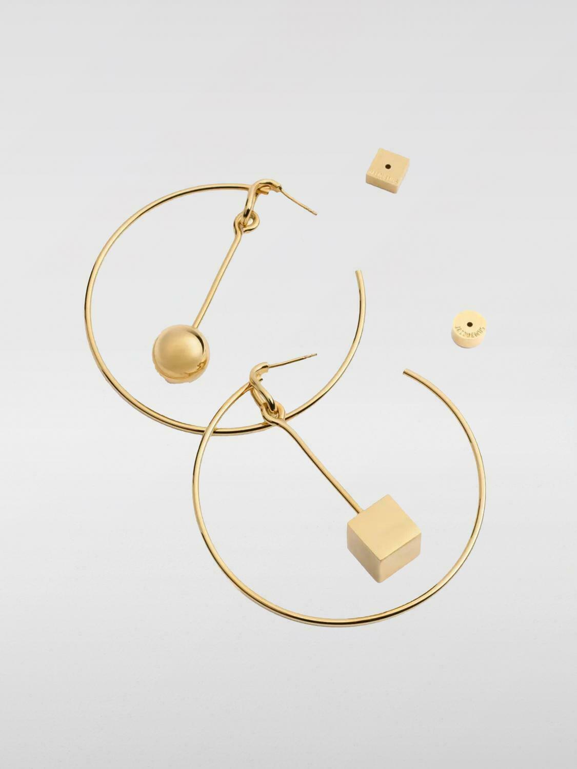 Geometric Hoop Earrings - Gold / U EU