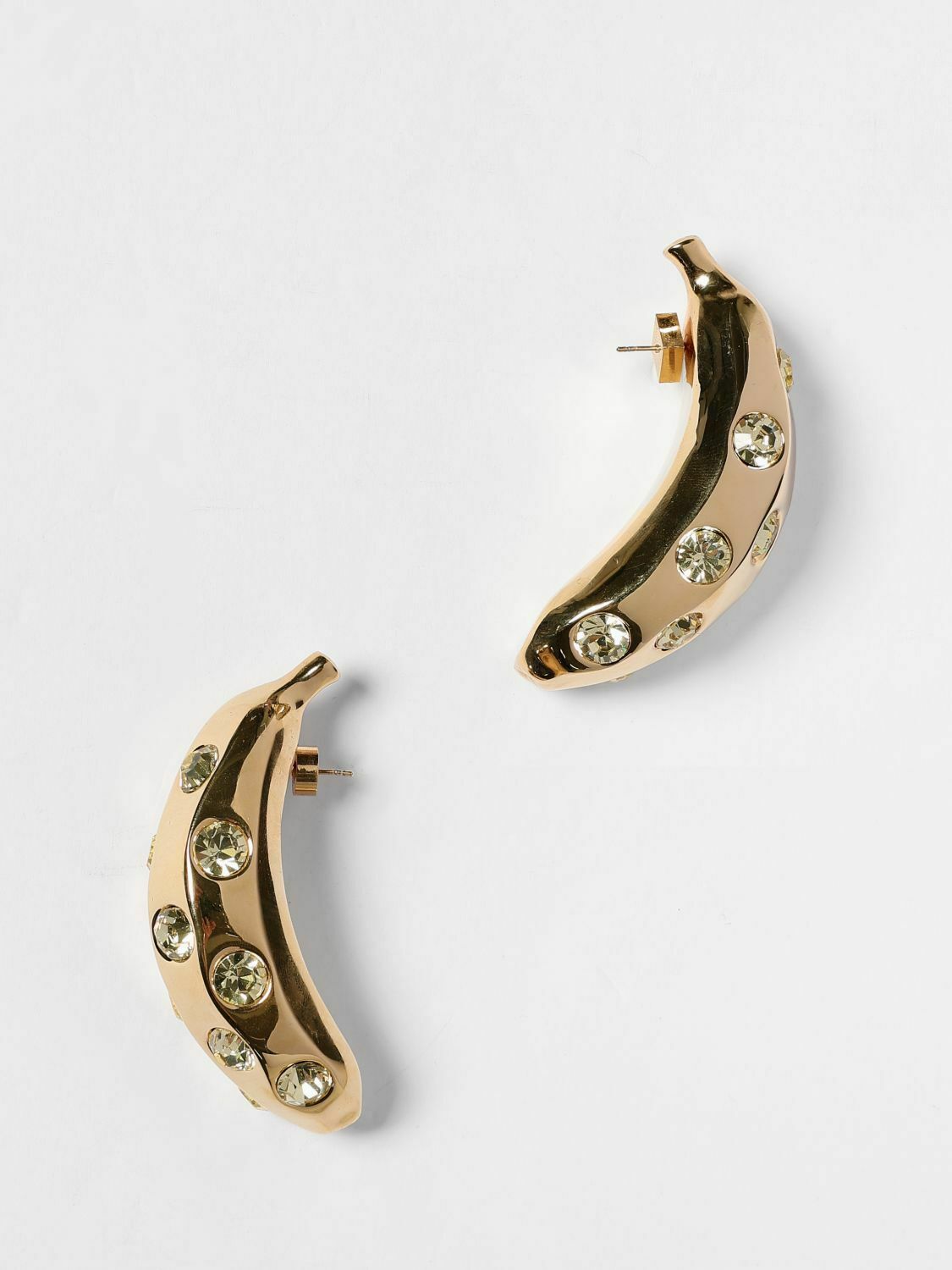 Gold-Tone Jewel Embellished Earrings - Gold / U EU