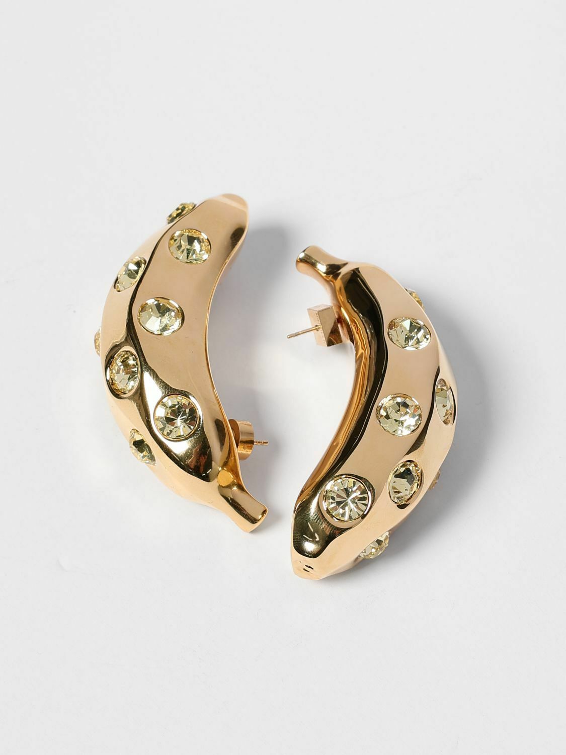 Gold-Tone Jewel Embellished Earrings - Gold / U EU