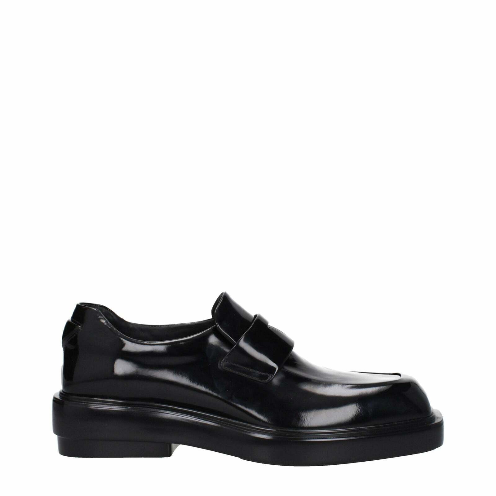 Leather Slip-On Loafers - Black / 39 EU