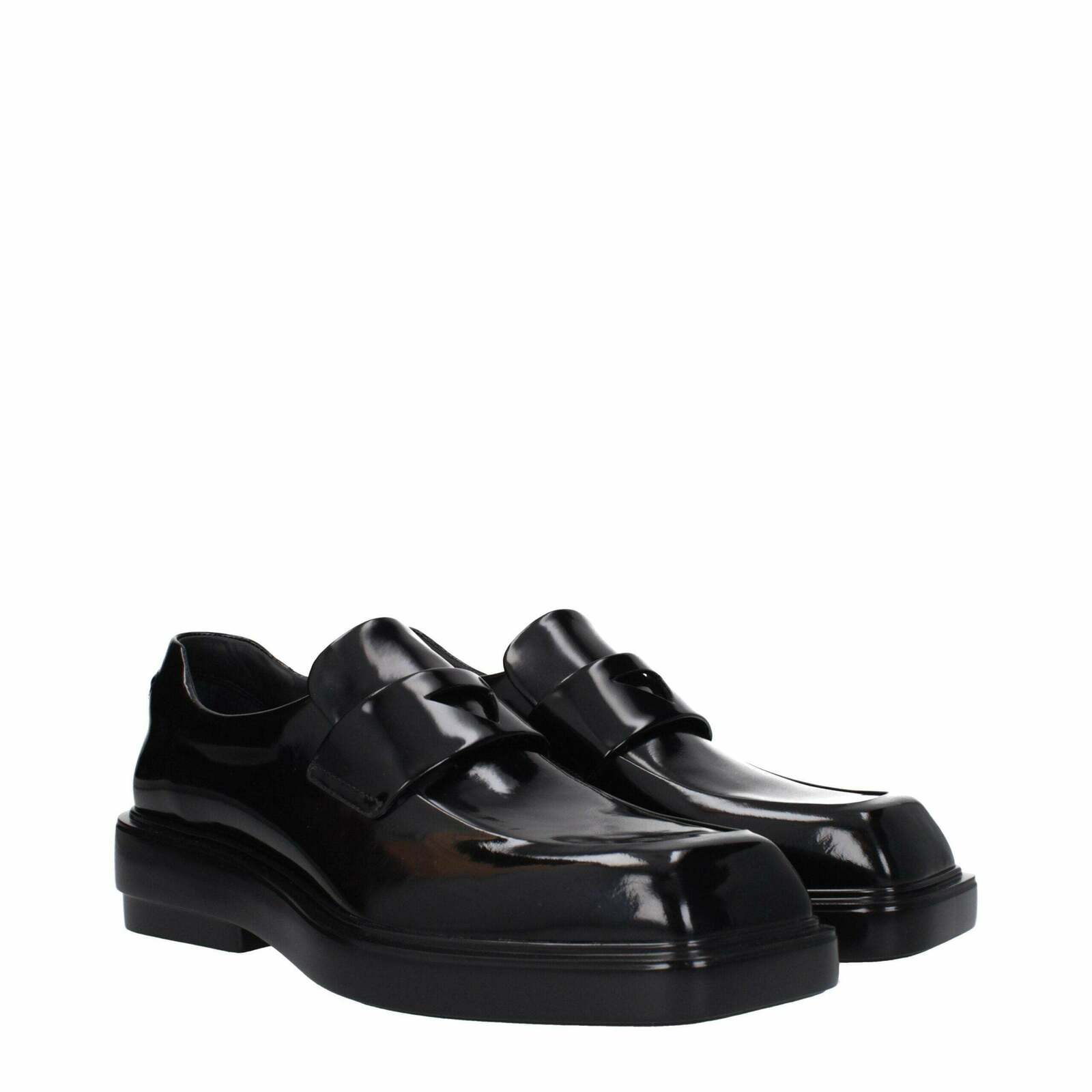 Leather Slip-On Loafers - Black / 39 EU