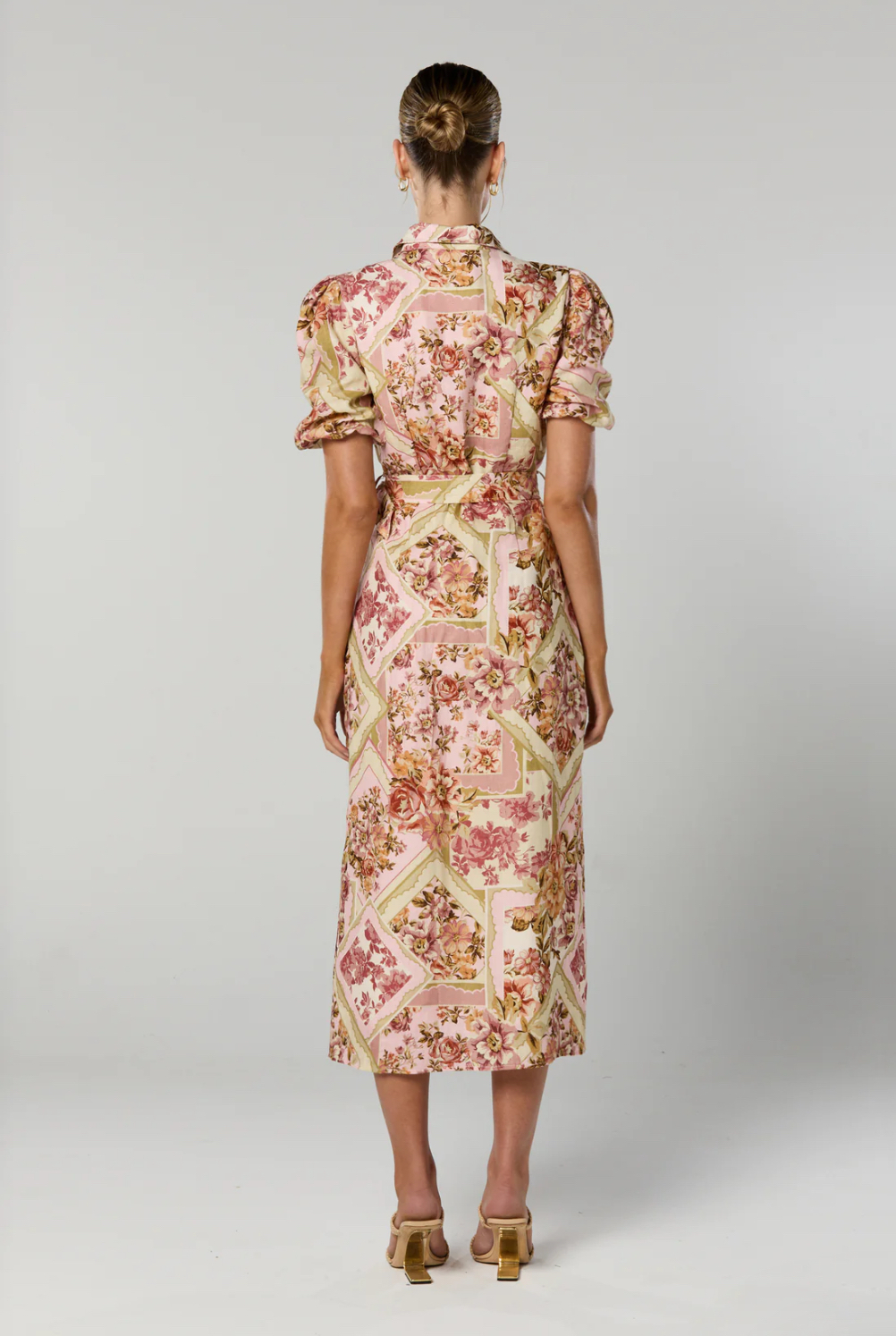 Vaughn Belted Dress. Vintage Floral Print. 