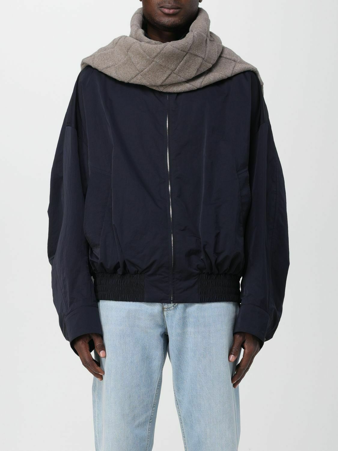 Woven Cashmere Scarf - Navy / U EU