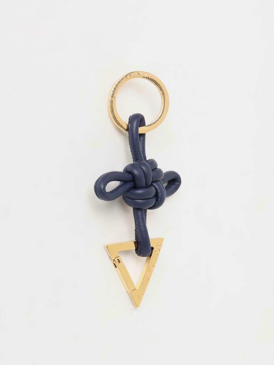Knotted Leather Keychain - Blue / U EU