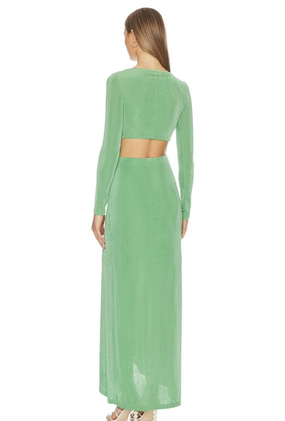 Cali green long sleeve dress